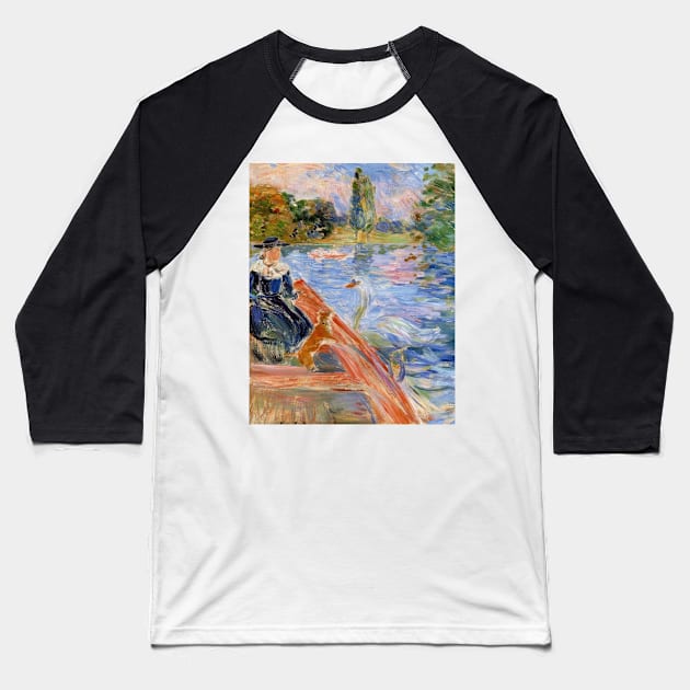 boating on the lake - Berthe Morisot Baseball T-Shirt by Kollagio